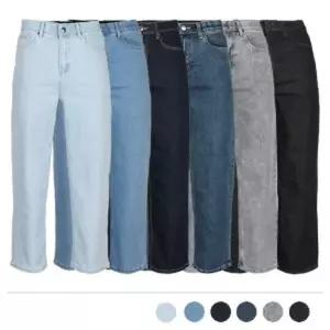 오드레 10부 세미와이드 스판 밴딩 데님 청바지 (여성용)