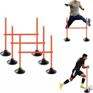 TNZMART 3.3 FT 민첩성 폴 축구 스피드 훈련 장비 트랙 및 필드를 위한 조절 가능한 장애물