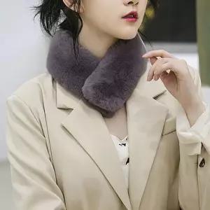자석 목도리 / 머플러 털 페이크 에코 쁘띠 따뜻한 여성 겨울 레오파드 지브라 민짜