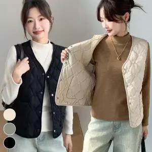 헴라인속바지 이너가능 패딩조끼 겨울 얇은두께 따뜻한 여성 바지 경량