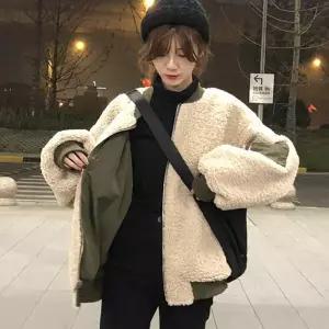 리버시블 항공점퍼 뽀글이 점퍼 양면 아우터 시보리 항공 여성 과잠