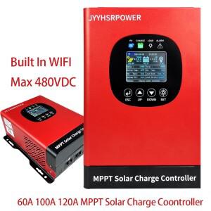 HXCONTROLLER 480VDC 24-192V MPPT 태양열 충전 컨트롤러 60A 100A 배터리 PV 레귤레이터 WIFI 모니터 포함