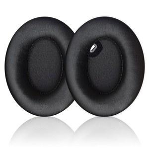 소니 WH-1000XM4(WH1000XM4) 오버이어 헤드폰용 이어 패드 쿠션 헤드셋 부드러운 단백질 가죽으로 된 컵 커버 교체(블랙)