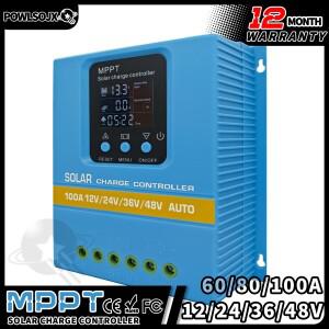 POWLSOJX MPPT 태양열 컨트롤러 60-100A 48V 자동, 7가지 작업 모드 + LiFePO4/AGM 시스템용 향상된 열 방