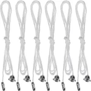 6팩 천장 팬 코드 커넥터 있는 라이트 풀 스트링 조명 기구 전구용 체인 연장 90cm/3피트