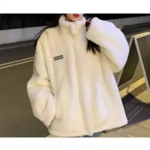 친절한탄씨 후리스 양털집업 화이트 플리스자켓 점퍼 아우터 따뜻한재킷 여성재킷 플리스자켓