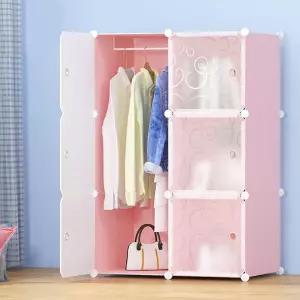 DIY 핑크하우스 선반옷장 의류 수납장 수납박스 서랍