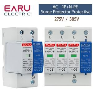 2P 4P AC SPD 1PN-PE 20KA 40AK T1 T2 275V 385V 하우스 서지 보호기 저전압 피뢰기 장치