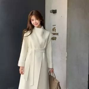 하이넥 럭셔리 울 70945 셀럽 드라마샵 코트 오 하객 방송 패션 스타일