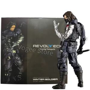 Kaiyodo 군인 그림 Revoltech 놀라운 야마구치 버키 바 캡틴 아메리카 액션 피규어 Collectible Model T