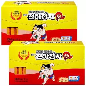 천하장사Q 1000g x 2개 / 간식 소시지 소세지