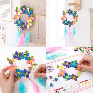 디폼블럭 6mm 플라워 드림캐쳐 만들기 DIY 키트 블록 조립 집콕 놀이 봄 장식 소품
