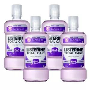 리스테린 프라그 가글액 토탈케어 마일드 구강청결제 750ml / 4개