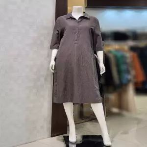 [벨라디터치] V1F2OP22 반오픈 린넨 원피스