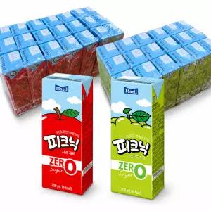피크닉 제로 사과 200ml 24팩 + 피크닉 제로 청포도 200ml 24팩