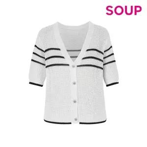 [숲][SOUP] 스트라이프 니트 카디건 (SA4GD33)