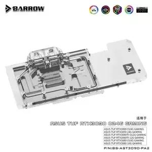 BARROW GPU 워터 블록 쿨러 백플레이트 ASUS TUF RTX3080 TI O10G O24G 게임용 카드 BSAST3090PA B