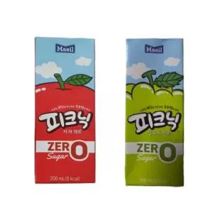 피크닉 제로 사과 200ml 24팩 + 피크닉 제로 청포도 200ml 24팩
