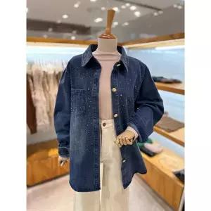 출근룩 레코브 스터드 셔츠형 데님자켓(LC31E3DJ501X)