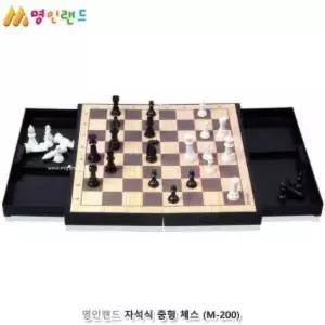 명인랜드 160OBJ13 자석식 중형 체스 (미니교본포함 M-200)