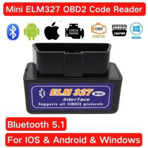 2026 휴대용 블루투스5.1 ELM327 V2.1/V1.5 OBD2 스캐너 자동차 진단 도구 코드 리더 안드로이드 호환/IOS/