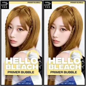 미쟝센 헬로블리치 프라이머버블x2개 염색약 톤업탈색 염색전 톤정리 비비드 컬러 발색 필수템