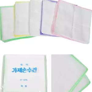 심플 베이직 데일리 유아 아동 순면 가제 수건 10매 1세트/손수건/여자/땀수건/무지/신생아/어린이/거즈
