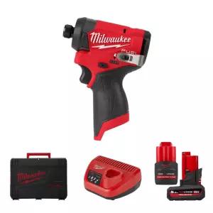 밀워키 M12 FID2-5252X M12 FUEL 임팩트 드라이버(GEN3) 고출력 2.5Ah, 5Ah 배터리 각1개 12V충전기 케이스