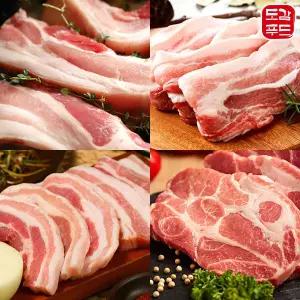 도감푸드 수입산돼지고기/삼겹살/오겹살/목살/국내산목살 500g