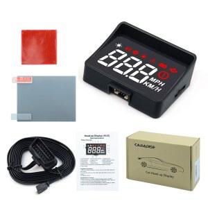 HUD 후드 앞 유리 프로젝터 장착 A100S OBD2 II EUOBD 자동차 헤드업 디스플레이 과속 경고 시스템 전압 경보