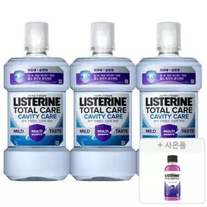 리스테린 토탈케어 캐비티케어 마일드 1L 3개 + 증정(캐비티케어 마일드 100ml 2개)
