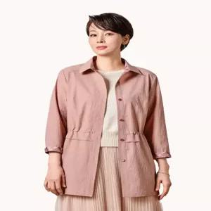 마담엘레강스 블루밍 페플럼 시어서커 자켓 KYU1JK01 465461