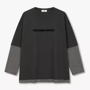 [STUDIO TOMBOY](대구신세계)스트라이프 레이어드 긴팔 티셔츠 9176322979