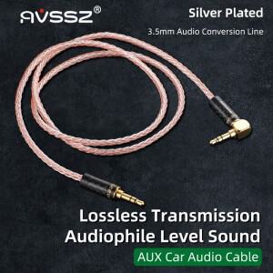 AVSSZ 0.2m-3m DIY 스피커 호환 휴대폰 핸드폰 헤드폰 케이블 자동차 AUX 라인 TRS 잭 3.5 to 4.4