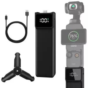 액션캠거치대 DJI 오즈모 포켓 3 4 배터리 핸들 5000mAh 모바일 보조배터리 겸용 미니 삼각대