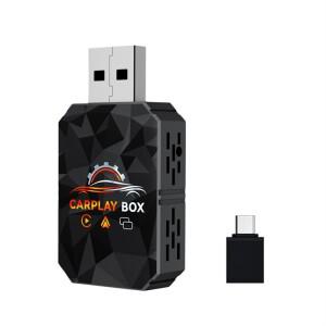 ABSQ-무선 카플레이 어댑터 3 in 1 안드로이드 오토 미러 링크 유선 블루투스+ 와이파이 USB 동글 차량 연