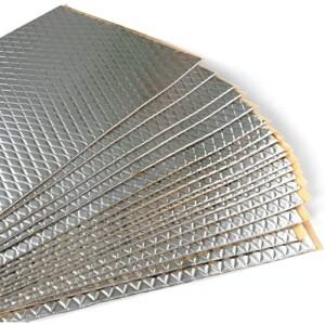 10pc50pc 5MM 알루미늄 호일 자동차 사운드 단열 코튼 매트 엔진 보닛 방화벽 소음 방지 데드너 패드