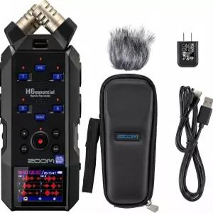 Zoom H6essential 6트랙 32비트 플로트 휴대용 오디오 레코더 번들 털이 많은 앞유리가 있는 APH-6e