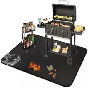 60*40인치 야외 매트 양면 방수 및 방화 언더 그릴 BBQ 캠핑 스토브 파이어 피트 데크 파티오 보호 위한