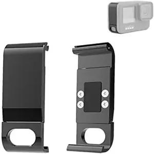 GoPro Hero 9 블랙 교체용 금속 사이드 도어 배터리 커버 알루미늄 합금 탈착식 케이스 보호 Type-C 충전