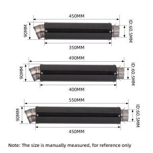 바이크 오토바이 배기 머플러 티타늄스테인리스 스틸 카본 튜브 60mm51mm s1000r z900 r1 xmax pcx150 GP
