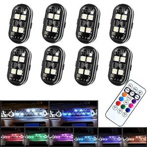 RGB LED 바이크 오토바이 스트로브 라이트 플래시 충전식 무선 항공기 비행기 헬리콥터 경고등