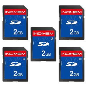 INDMEM 5 팩 SD 카드 2GB 클래스 4 플래시 메모리 2G SLC 표준 보안 디지털