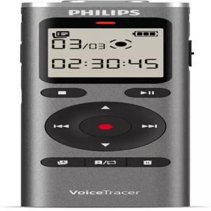 필립스 DVT1170 보이스트레이서 오디오 레코더 8GB 마이크로 SD 카드 슬롯 360 뛰어난 사운드 제공