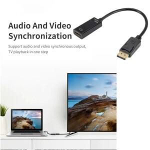 4K 1080P DP-hdmi 호환 커넥터 어댑터 디스플레이 포트 노트북 태블릿 모니터 TV 프로젝터용 비디오 오디오