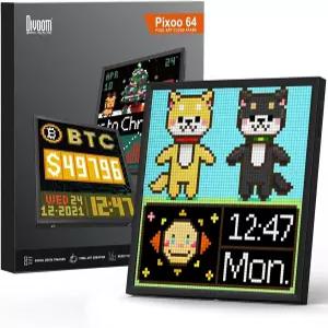 디붐 픽수-64 - WiFi 픽셀 클라우드 디지털 프레임(APP 제어 기능 포함) 게임룸 장식용 64 X LED 패널