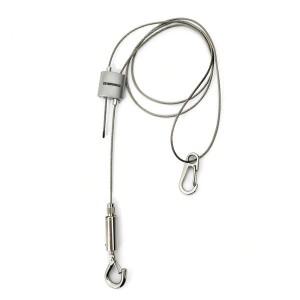 조절 가능 캠핑 라이트 걸이용 로프  원터치 스테인리스 스틸 수납식 코드 (50cm-1m)