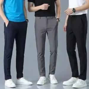 [라일리의류] Rly 남성 냉감 밴딩슬랙스 스판 쿨링 여름바지