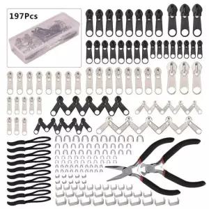 오너클랜 DIY 셀프 수리 지퍼 수선 가방 교체 키트 197p 셀프지퍼수선 교체용지퍼고리 손쉬운설치