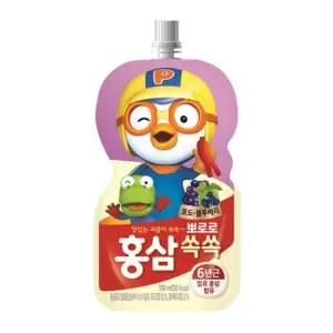 뽀로로 홍삼 100ml 포도 x 20개입 쏙쏙 홍삼 팔도 뽀로로 음료수